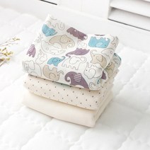 순면 무형광 더블거즈 이중거즈 원단 덤보/도트/무지 3종 택1, 도트