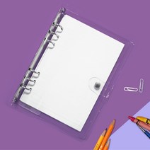 지넥스 만년 A5 투명 6공 다이어리 속지 커버 꾸미기 세트 만년형, 월간노트