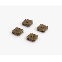 후야몰/꽃자석단추-청동 1.4cm 아플리케 자석단추 1봉4개 퀼트 홈패션 프랑스자수DIY, 꽃자석단추(청동)-1.4cm