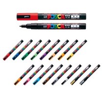 미쯔비시 유니 포스카 1M 3M 5M 8K PC-1M/PC-3M/PC-5M/PC-8K 겹쳐쓰기펜 수성잉크데코펜, PC-3M라이트블루(8)