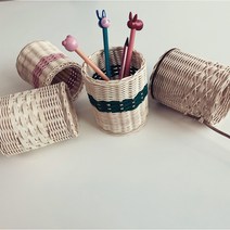 라탄공예DIY 라탄연필꽂이만들기 10cm 다용도꽂이 라탄바구니만들기 라탄만들기세트, 컬러없음