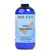 해외직구마그네슘 마그네슘 Good State 이온 8온스 천연 나노 크기 미네랄 기술 전문가 등급 건강한 화학 및 효소 반응 지원 96회 제공량8.1액량 온스, [01] 무맛, [01] 8.1