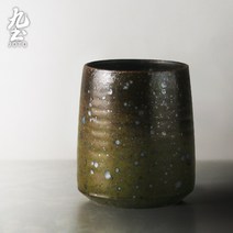 일본 석기 차 컵 물 컵 수제 복고풍 마스터 컵 홈 젠 티 컵 레스토랑 요리 사용자 정의 컵, NONE, 색상 분류: 안틱 그린