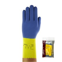 안셀 알파텍 내화학 장갑 87-224 케미프로 네오프렌 라텍스 케미컬 실험실 병원 천연고무, 안셀 알파텍 87_224 10호(2247), 1개