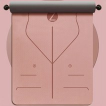 두꺼운 안미끄러지는 필라테스매트 투톤 TPE 요가매트 +전용가방 10mm, 핑크색