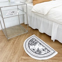 공유 다용도 매트 아리에코 미끄럼방지 감성 발매트, 원형_릴렉스