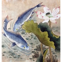 세로형 우드 직소퍼즐 기운이 넘치고 복을 부르는 잉어도 연꽃 그림 스트레스 해소 집순이 취미 성인용 감압 장난감, i, 300조각