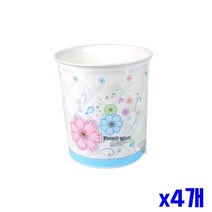 1+1 플라워 오픈 휴지통 20x21.5cm x4개 생활용품, 상세페이지 참조