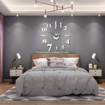 이사선물 사무실 벽시계 바늘 부속 대형 모던하우스, 소형 은색 40x40