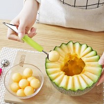 화채스푼 양면 듀얼 과일조각칼 DD-10204, 색상랜덤, 1개