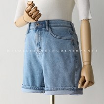 헤이올리 데님스판 히든밴딩 데일리 4부반바지