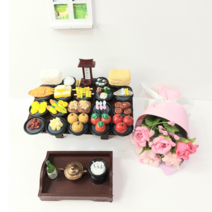 아리아(꽃다발 세트02)납골당 꾸미기-봉안당 미니어처 제사상-납골당 미니어처-추모관 납골당 제사상, 미니상