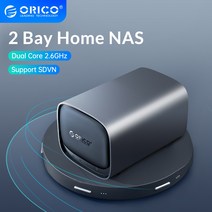 nas 나스 외장하드 orico 2 베이 네트워크 클라우드 스토리지 서버 디스크 없는 4gb x86 ddr4 2.6ghz 듀얼 코어 2.5gbe 포트 nas 가정사무실용
