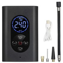 에어펌프 휴대용에어펌프 자동차공기압 자동차 공기 압축기 미니 휴대용 무선 디지털 전기 팽창기 펌프 자동 오토바이 자전거 타이어 공, [01] Black, 01 Black