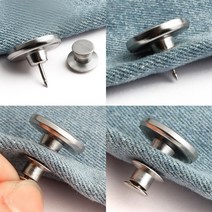 솔디몬 요술 단추 1+1똑딱이 매직 스마트 퍼펙트 핏 버튼 바지 허리 조절 청바지 줄이기 수선, 2번*2개