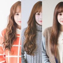 에스홀릭 S컬 웨이브 스트레이트 히피펌 붙임머리가발, 1개, 스트레이트+내츄럴블랙+S사이즈