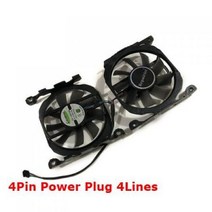 [해외] ELSA GEFORCE RTX 2070 S.A.C GTX 1060 GTX 970 GTX 960 GTX760770 카드 냉각 용 2 CF12815BS GPU 쿨러 그래픽, 4Pin CF-12815B