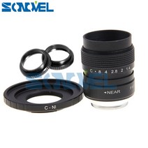 캠코더렌즈 카메라렌즈 25mm F1.4 CCTV 영화 렌즈 + C 마운트 니콘 1 S2 j5 J4 C-NI, 01 니콘 1