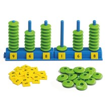 초등 덧셈 뺄셈 세자리수 연산학습 수학교구 수세기링 수놀이장난감 어린이집 가정용 3살, 상세페이지참조