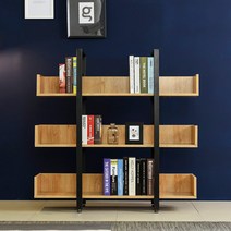 동화속나무 철제 3단 1200 칸막이 책장 _T6-1212A, 1.1200x1200칸막이_블랙프레임+1.상판_아카시아