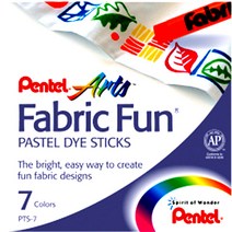 Pentel PTS-7 펜텔 패브릭 펀 옷그림 파스텔 옷염색 크레용