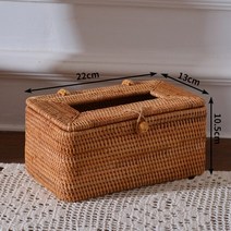 미니분수대 인테리어분수 실내분수대 수제 등나무 티슈 상자 가정용 냅킨 보관 컨테이너 사무실 데스크탑 종이 타월 디스펜서 호텔 티슈 홀더, 9