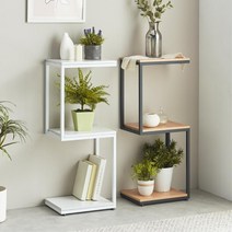 ㄹ자 장식 선반 피규어 트로피 피겨 실속 다용도 상장, 오크