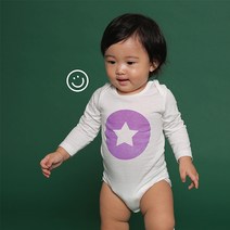 랩바이베이비 우주복 패턴 특허받은 열똑똑아기옷 아기 체온37도 38도이상 체온감지가능