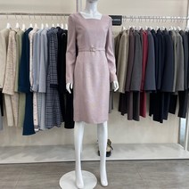 케이엘 KL 스퀘어 멜란지PK H라인 원피스 0P22MC91OO