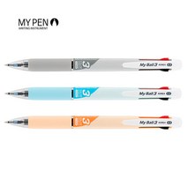 볼펜 펜 마이펜 마이볼 3색 유성 0.5mm 12자루, 피치