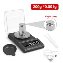 소수점 5키로 베이킹 업소용 가정용 커피 정밀 전자 계량 저울 중량계 2kg 3kg 5kg Newacalox 50g200g0.001g 골드 스털링 실버 쥬얼리 용 미니 포켓 고, 8068-200g