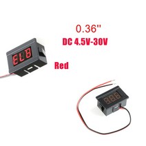 측정기 미니 디지털 전압계 테스터 DC 4.5V 30V 전압 패널 미터 빨강/파랑/녹색 전기 자동차 바이크 오토바이, [02] 0.56 DC4.5 TO 30V