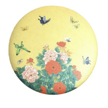 디자인가안채 양면손거울 모란도 75 x 75 mm, 혼합 색상, 3개