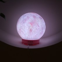 아로마 디퓨져비아케이 핑크 문 LED 무드등