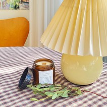 자연 향기 우드심지 컨테이너 캔들 100%천연 소이왁스 캔들 캠핑용 가정용 인테리어소품, 로라엠버바닐라