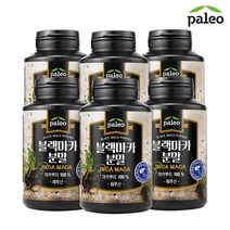 [팔레오] 블랙마카분말(250g) 6통, 구성:팔레오 블랙마카분말 250g 6통, 상세 설명 참조