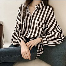 로즈엘리 1+1 FW 스트라이프 블라우스 2장세트