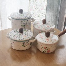 에지리 안나 에밀리아 법랑 인덕션 양수 편수 곰솥 냄비세트 4개세트, 상세페이지 참조