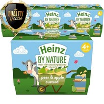 영국 Heinz 하인즈 페어 & 애플 커스터드(100g x 4개입) 400g, ４개　(개당 13,800원 - 코드774p)