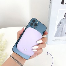 맥세이프 무선 보조배터리 휴대폰충전기 20W 10000mAh 미니타입 삼성 갤럭시 애플 아이폰 링스티커 포함, 화이트