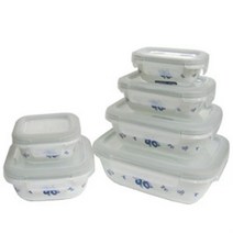 코렐 블루베리 반찬통 직사각 200ml - 1개 냉장보관 반찬용기 유리밀폐용기 사각밀폐용기 플라스틱밀폐용기 스텐밀폐용기 반찬통세트