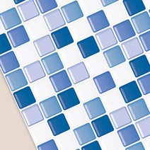현대시트 발포타일 시트지, 바둑타일_블루(20423)