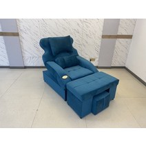 리클라이너소파 극락 발 마사지 소파 전동 침대 귀 따기 레저 사우나 목욕 족욕 리클라이닝 체어, 딥레이크블루홀랜드USB 초승달모델