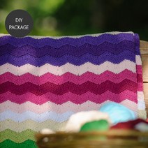 홈뜨개(김혜경니트아카데미) [패키지]물결블랭킷(면사 25볼 + 도안)