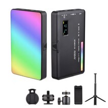 Andoer 유투버조명 촬영 개인방송 카메라 스튜디오 조명, W140 RGB 및 삼각대