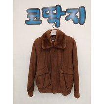 남01958 소가죽누박 밍크카라 겨울 케주얼 중고/구제 코딱지구제