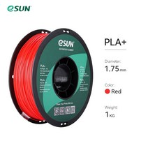 3d 프린터 재료 ESUN-3D 프린터 필라멘트 PLA 플러스 1.75mm +/- 0.03mm 1KG 고 인성 무독성 거품 없음 FD, 08 red