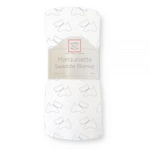 SwaddleDesigns 마퀴젯 포대기 담요 프리미엄 면 모슬린, Blue Little Doggie