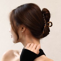 꼬임 호피 왕 헤어 올림 머리 집게 핀 셀룰로오스 메탈 긴 빅 사이즈, 4129 레오파드