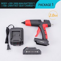 충전식글루건 가죽 실리콘건 목공 충전식 무선 전기 핫 멜트 글루 건 21V 이온 배터리 포함 구리 노즐 홈 DIY 수리 도구 마끼다 배터리용, [01] Without Battery, [02] EU